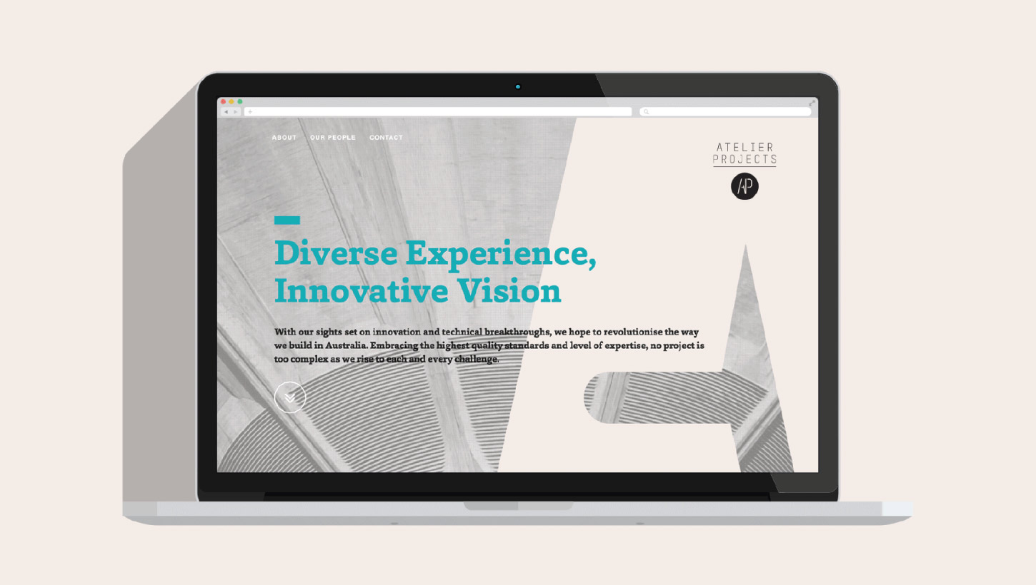 Atelier website laptop