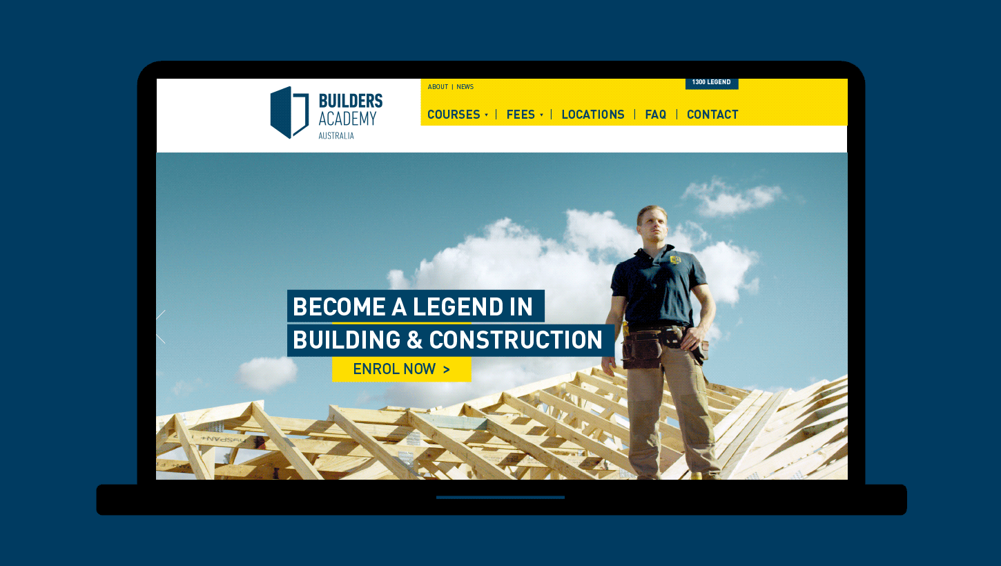 Builders Academy website design