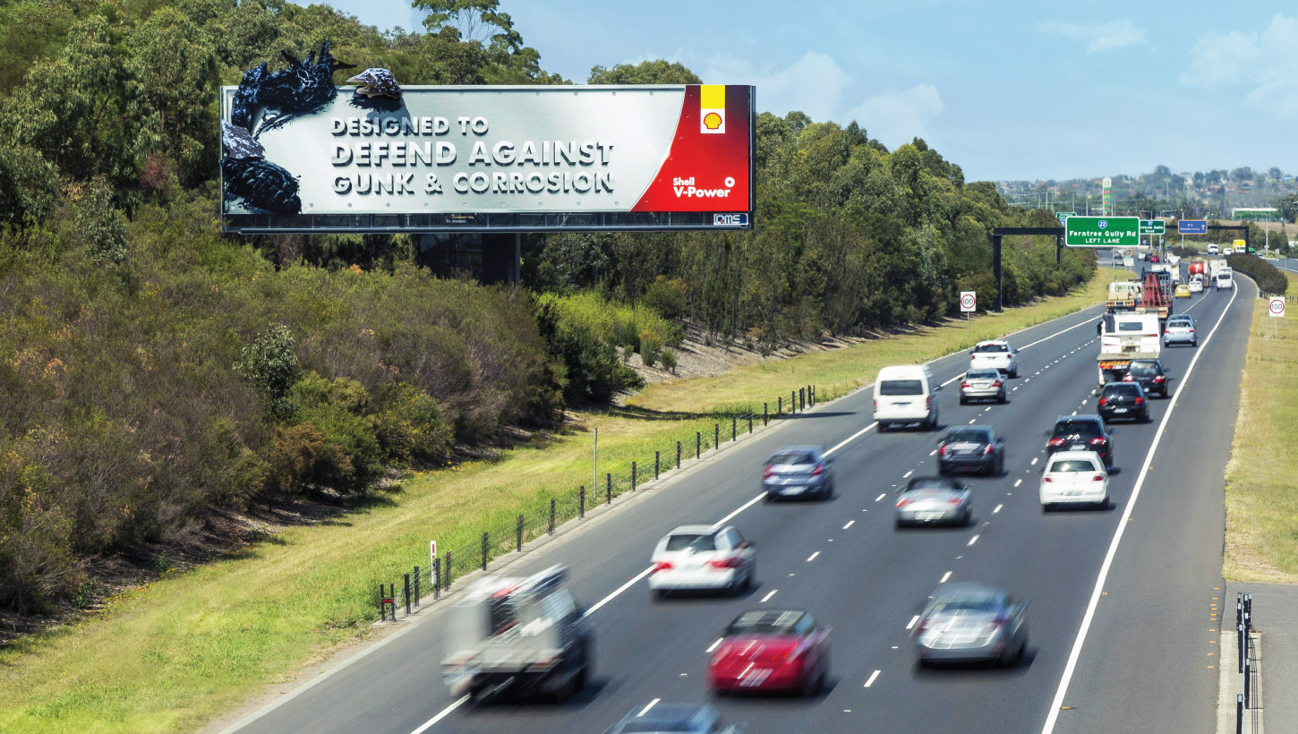 Shell Australia billboard on highway