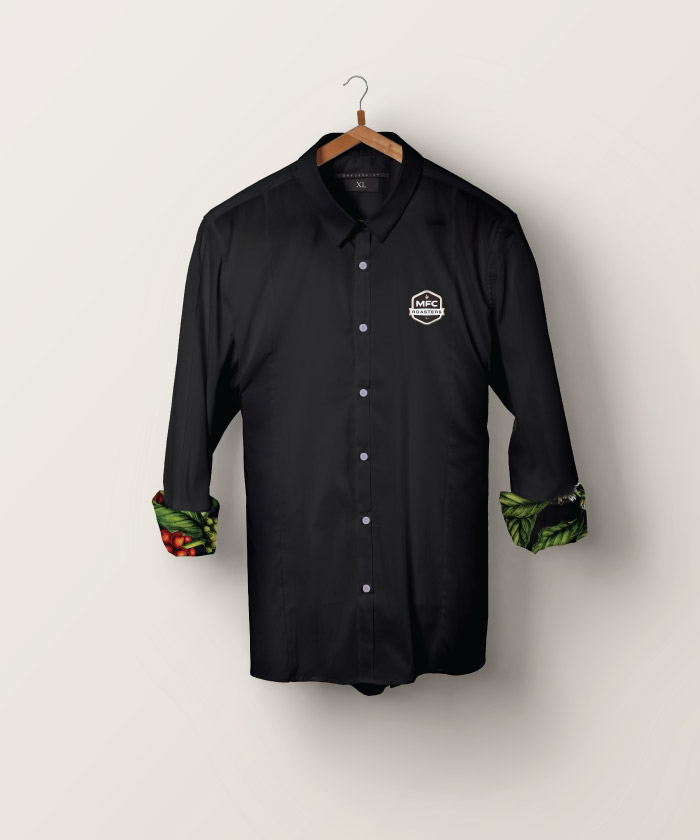 MFC roasters staff black shirt