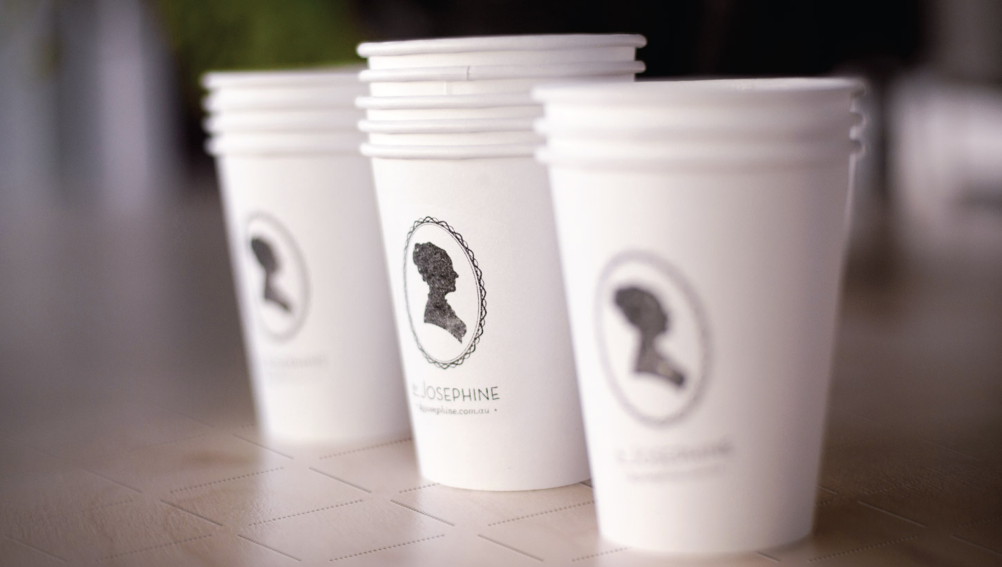 by josephine stamped coffee cups