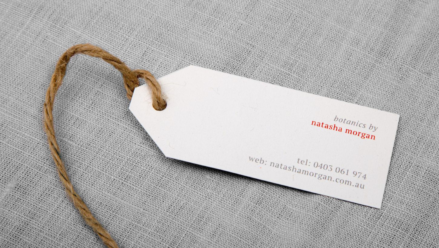 natasha morgan product label with twine