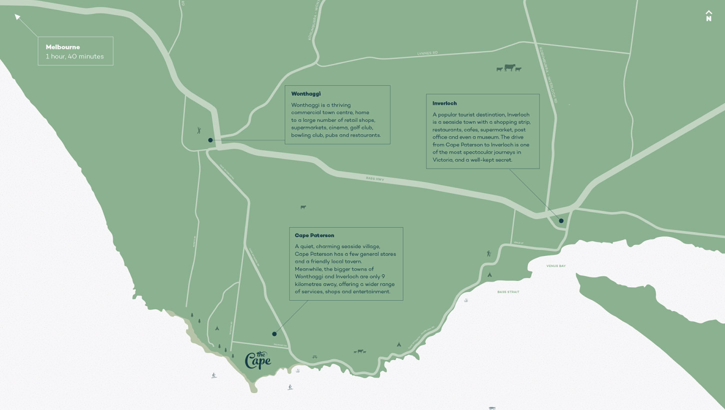 The Cape brochure location map design